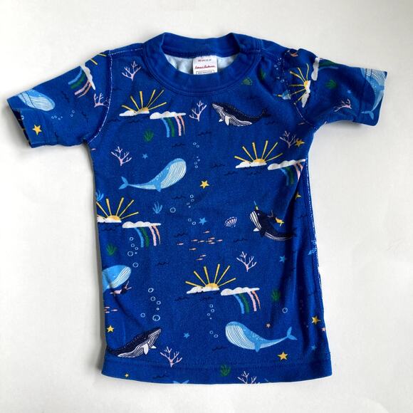Hanna Andersson Whales and Narwhals Short John Pajamas - 3T or 90cm - Picture 2 of 8